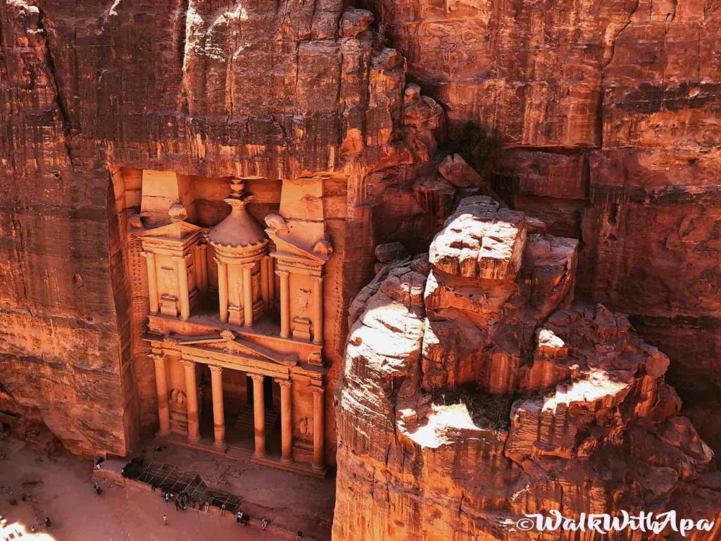 WalkWithApa Treasury from top Petra, Jordan